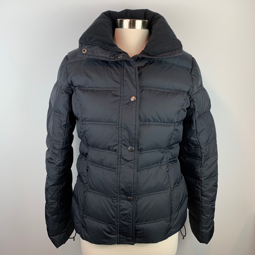 LANDS END Black Down Winter Puffer Coat